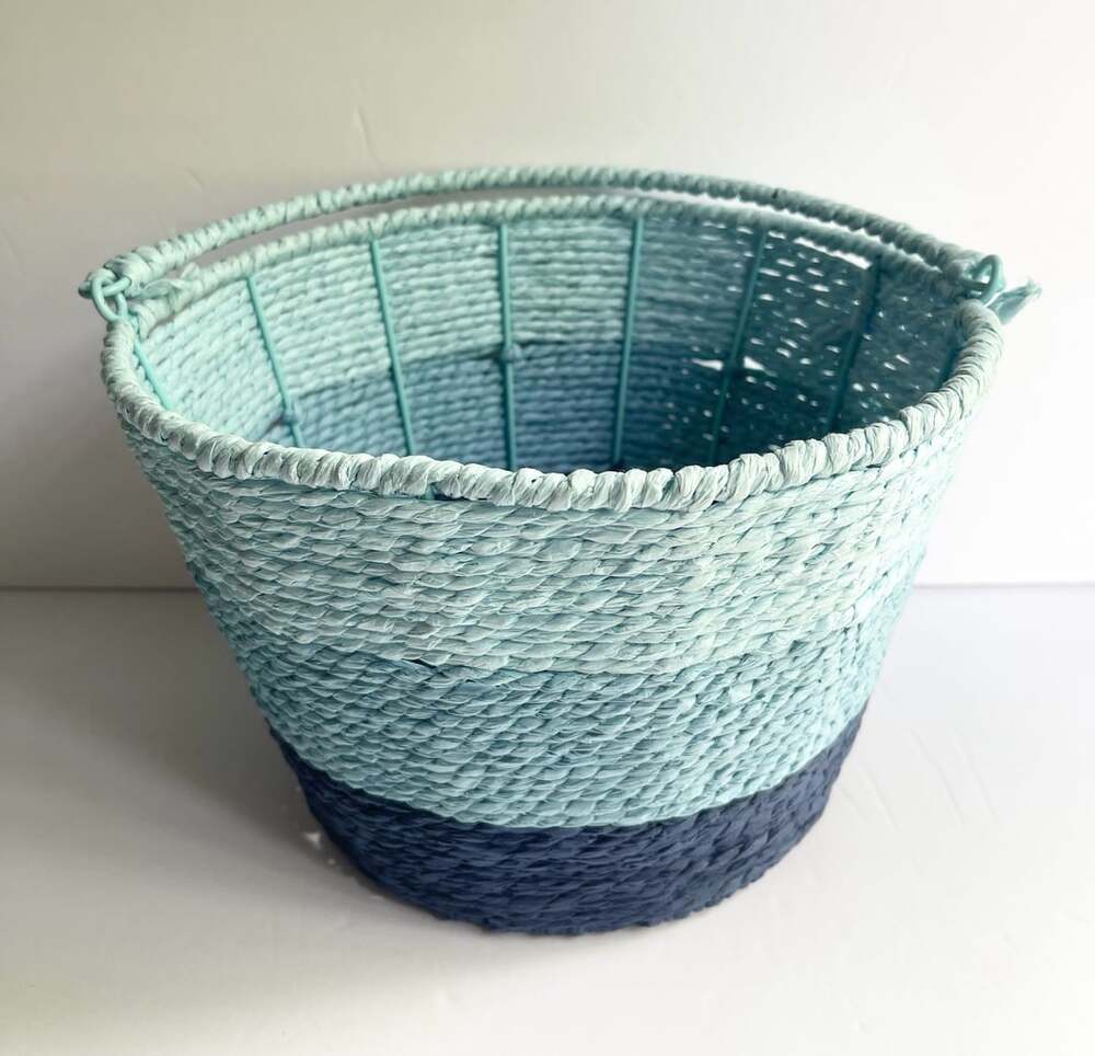 Ashland Ombre Pastel Easter Basket With Wire Blue